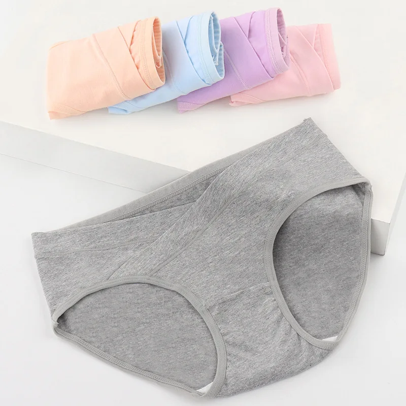 Buikondersteuning met lage taille, puur katoen, zwangere damesondergoed is zacht, comfortabel, spoorloos, volledig katoenen damesondergoed