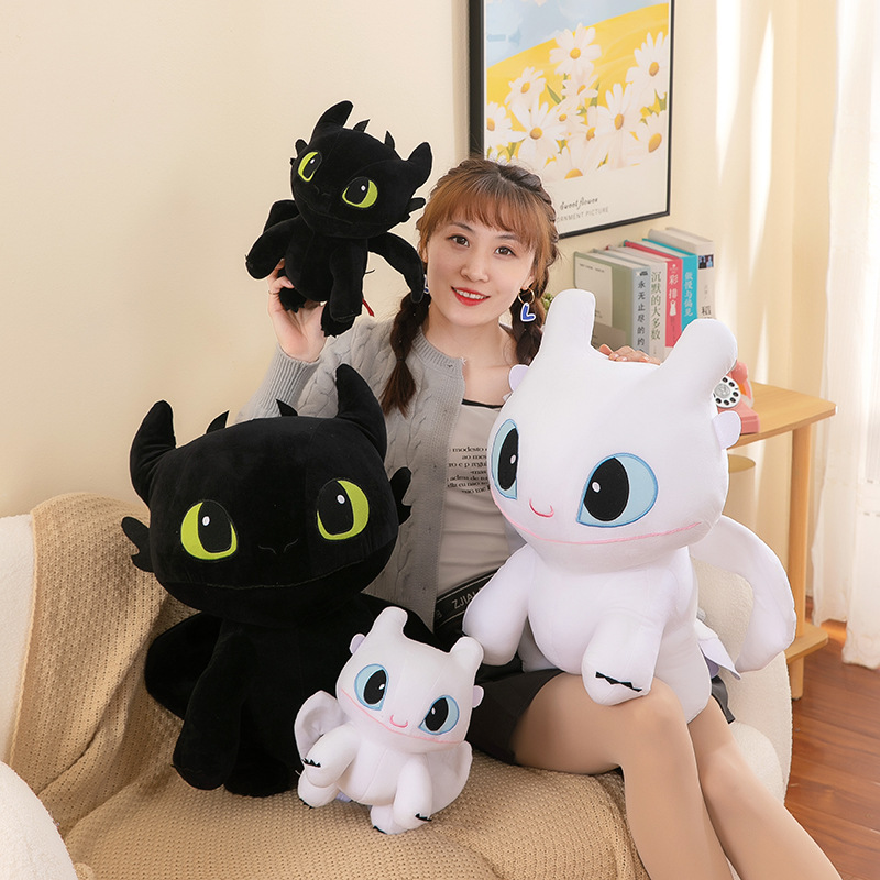 Large Toothless Dragon Body Pillow Cute Cartoon Dragon Plush Toy Soft Decorative Throw Pillow Cushion Anime Stuffed Doll Decor