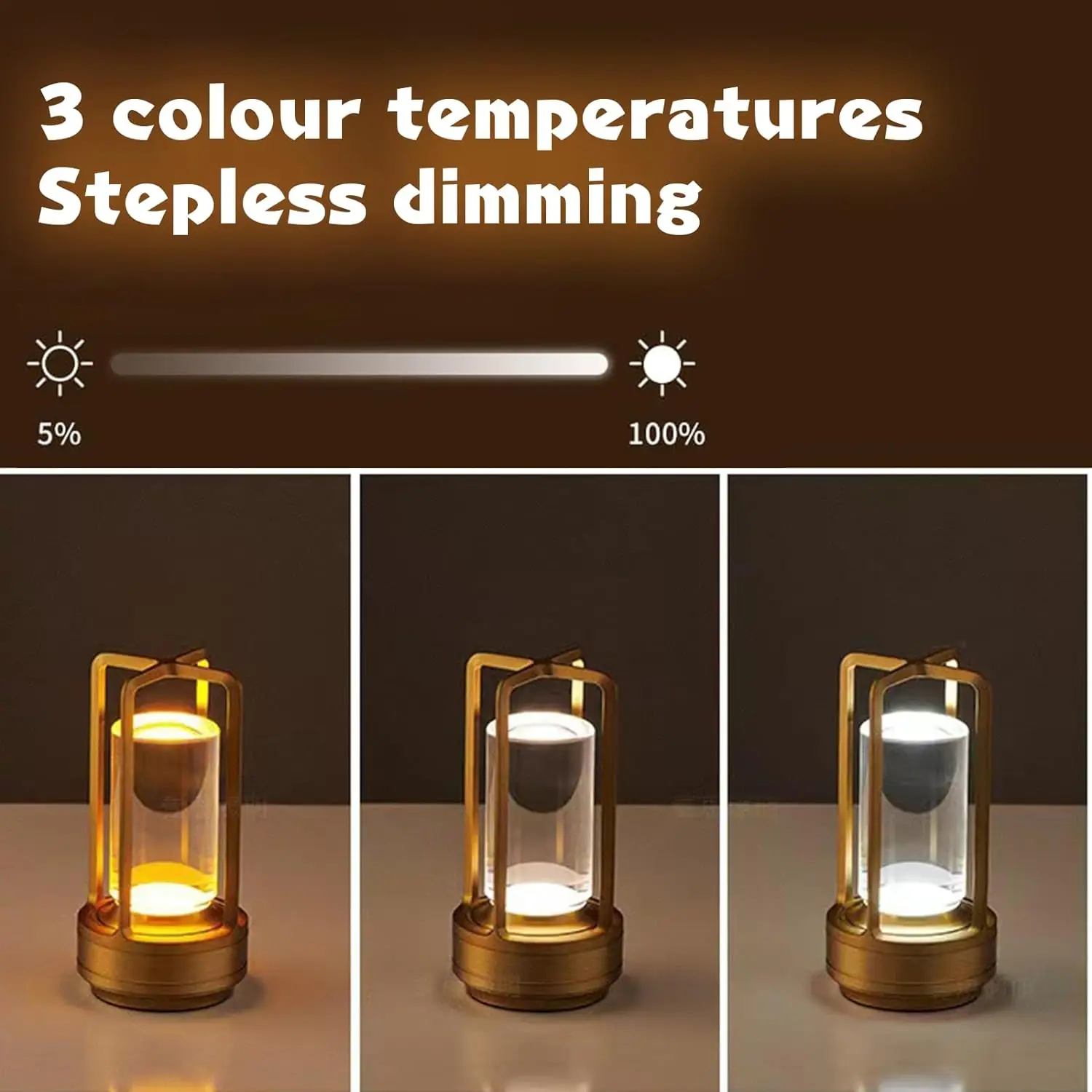 โคมไฟตั้งโต๊ะไร้สาย LED Touch Sensor Desktop Night Light โคมไฟอ่านหนังสือแบบชาร์จไฟได้สําหรับร้านอาหารโรงแรมบาร์ไฟตกแต่งห้องนอน