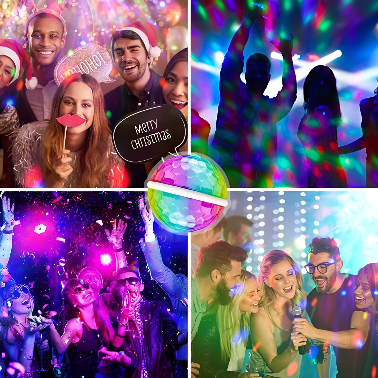 RGB LED Car DJ MINI STAGE Light USB แบบพกพาสำหรับครอบครัวงานเลี้ยงบอลไฟสีสันสดใสบาร์คลับโคมไฟสำหรับเวทีมือถือ