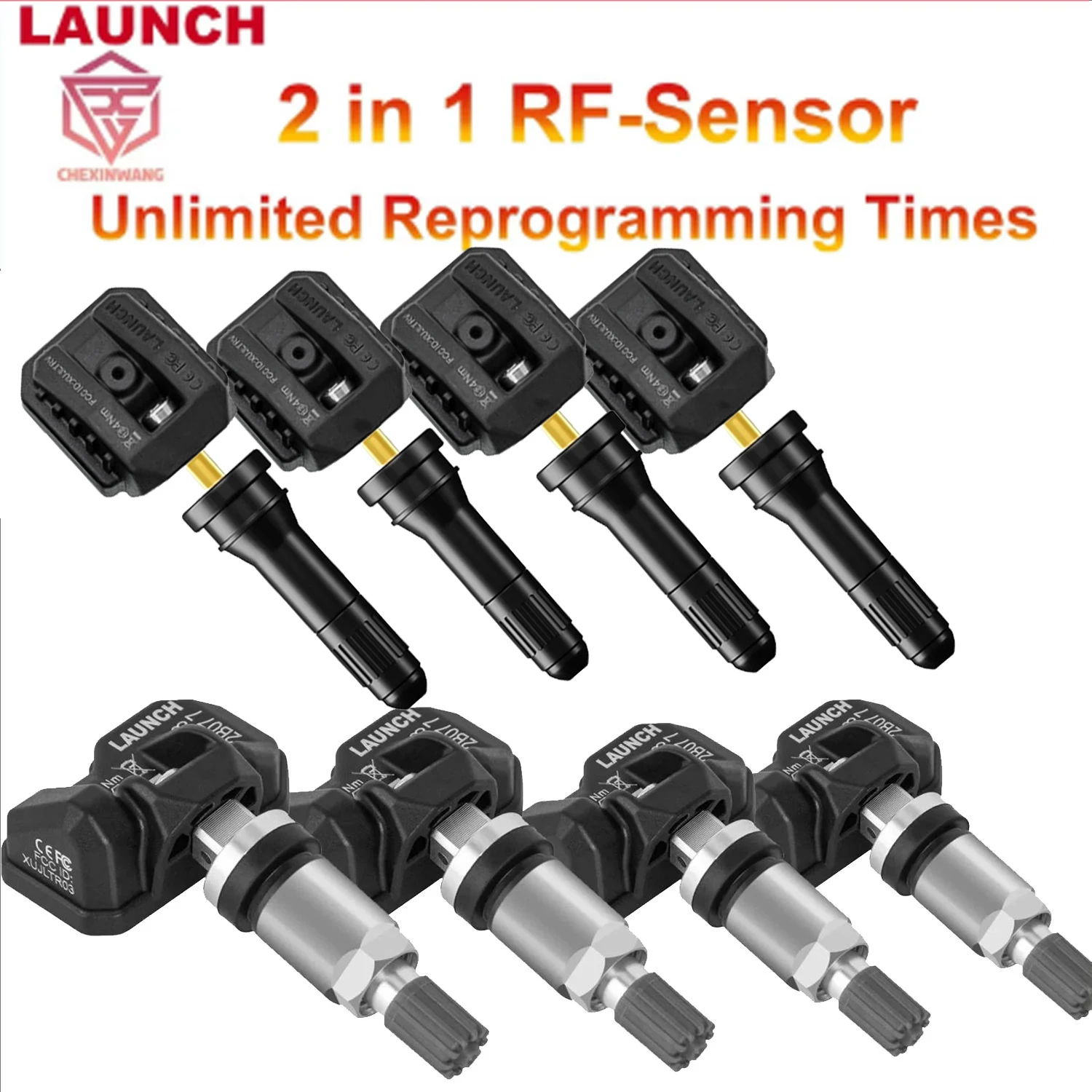 LAUNCH X431 2 в 1 RF-SENSOR 315 МГц и 433 МГц Датчик TPMS Инструменты для ремонта шин Сканер Датчики давления в шинах Тестер Программирование