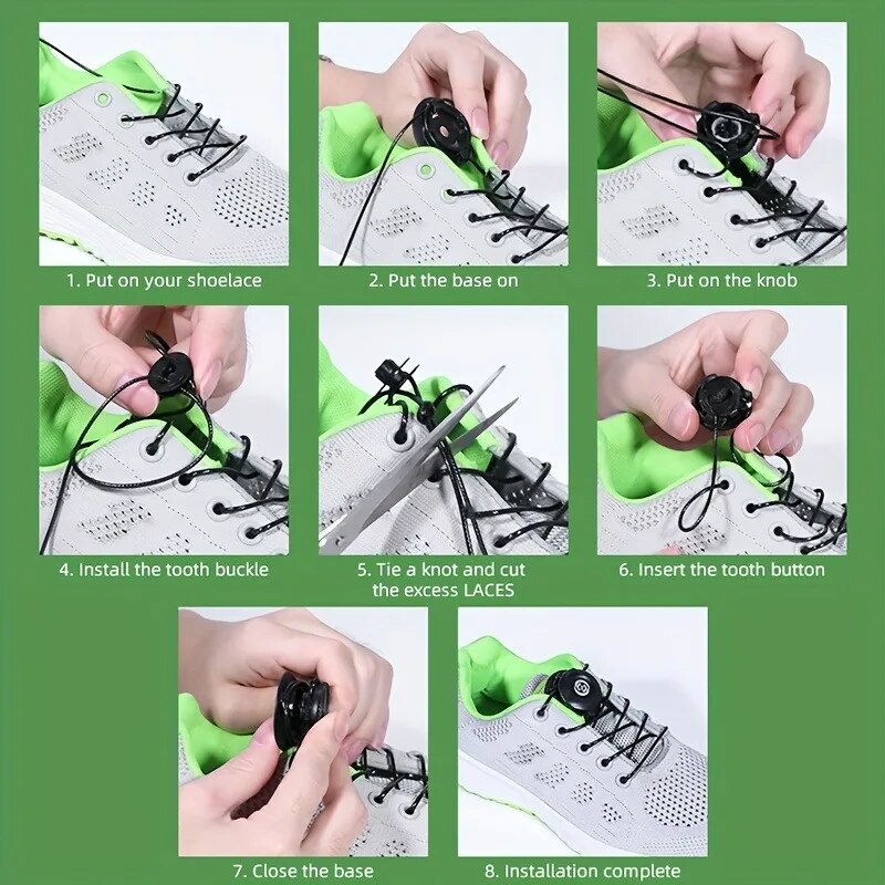 Cuerda con hebilla automática ajustable Universal para adultos y niños, bloqueo de estiramiento rápido, cordones para perezosos, cordones para zapatillas, accesorios para zapatos
