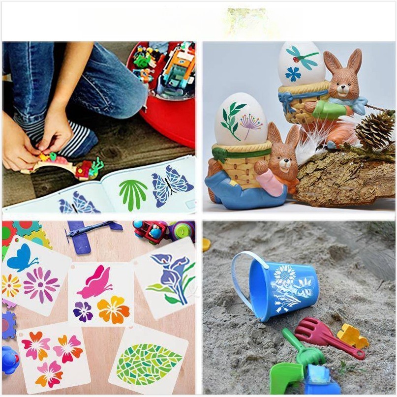 64/20 шт. шаблон для рисования растений и цветов полый шаблон для граффити распылительная форма