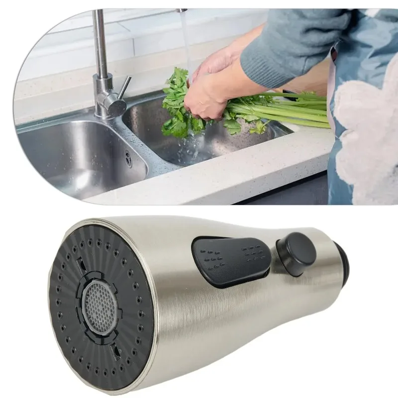 For 1/2" Connection Kitchen Pull Out Faucet Sprayer Nozzle 3 Modes ABS Water Saving Bathroom Basin Sink Shower Spray Head