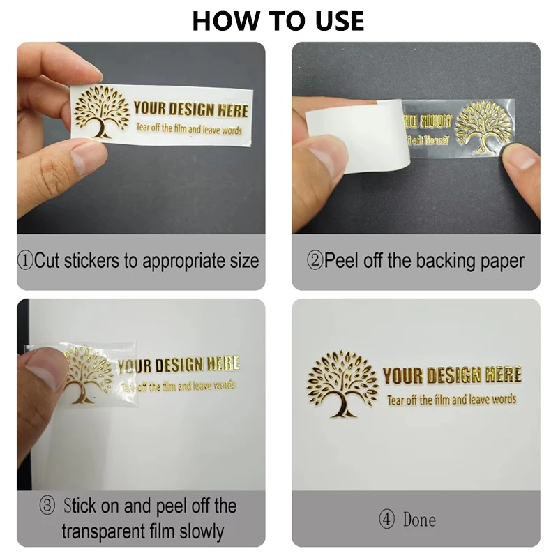 100pcs โลหะที่กําหนดเองสติกเกอร์ทองเงาเงิน 3D Transfer สติกเกอร์โลโก้แบรนด์งานแต่งงานชื่อส่วนบุคคลสติกเกอร์