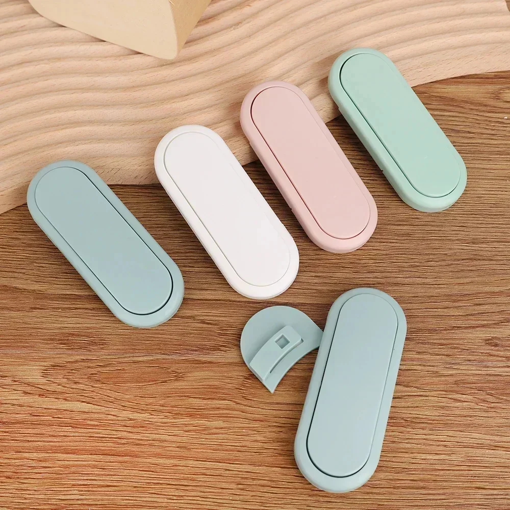 Trava de segurança para gaveta infantil, 5 peças, proteção para porta de armário, bebê, anti pitada, mão, fechadura invisível, porta oposta, guarda-roupa