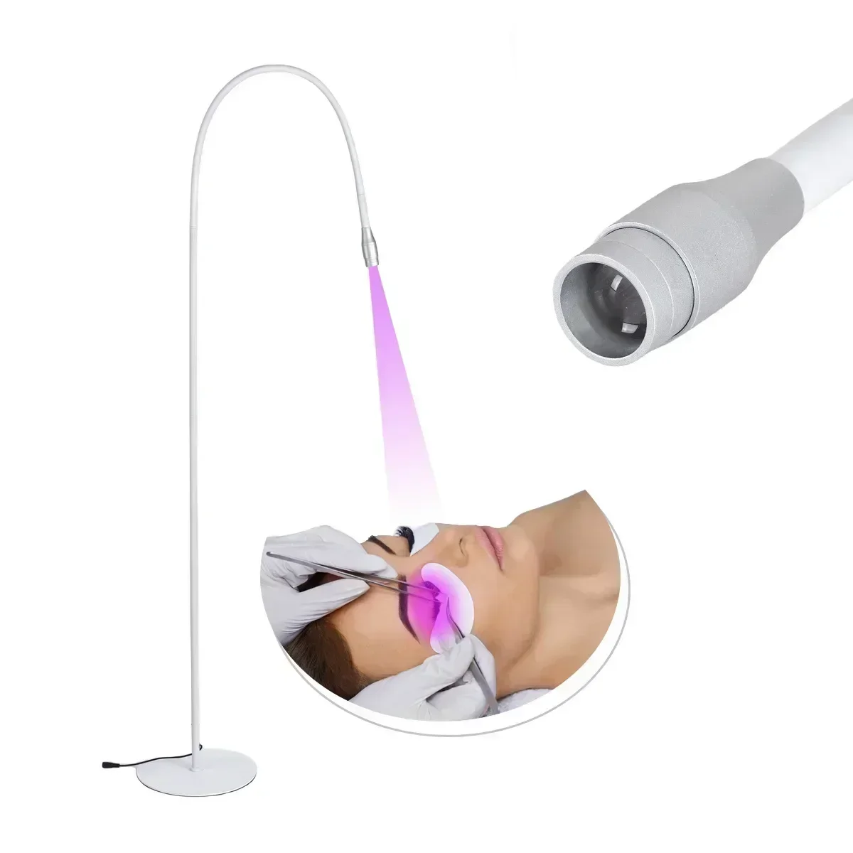 Lámpara de curado UV para pestañas de 10W, suelo con interruptor de pie, extensión de pestañas postizas, secador de uñas, pegamento de injerto, luz de curado rápido
