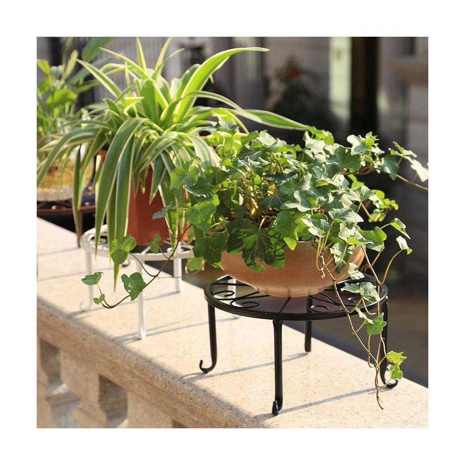 1 pz supporto per vaso da fiori in metallo supporto per piante in ghisa resistente supporto per vaso da fiori vintage alto per piante da interno ed esterno