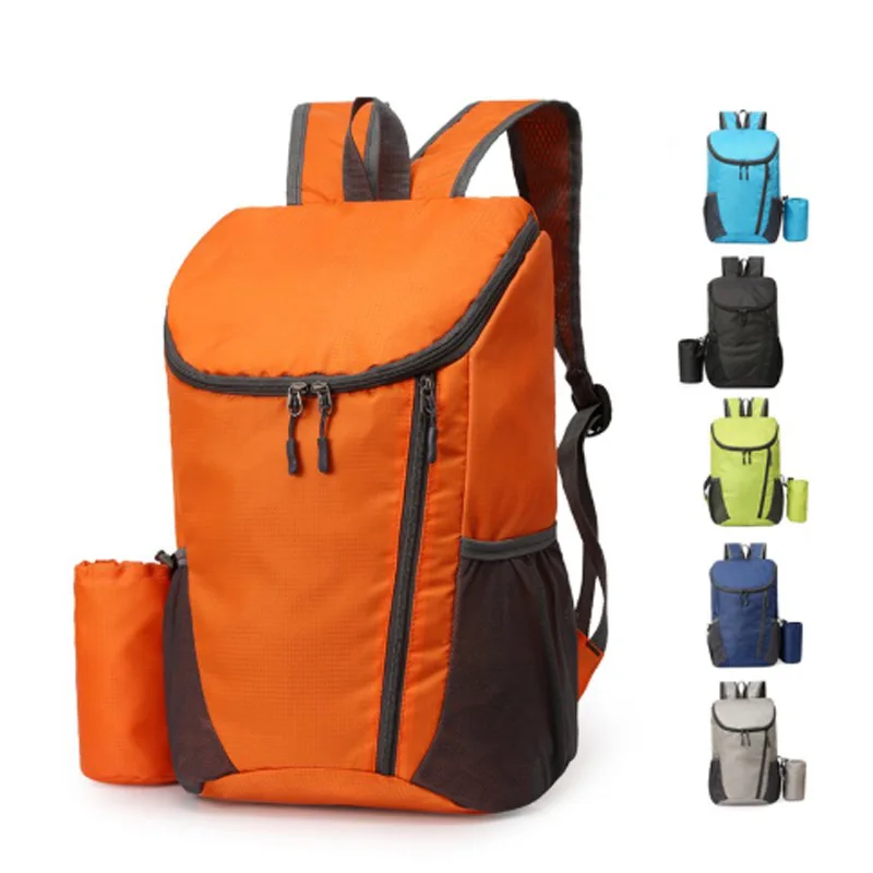 Zaino pieghevole minimalista di grande capacità Zaino sportivo da viaggio all'aperto impermeabile portatile unisex Zaino casual unisex in nylon