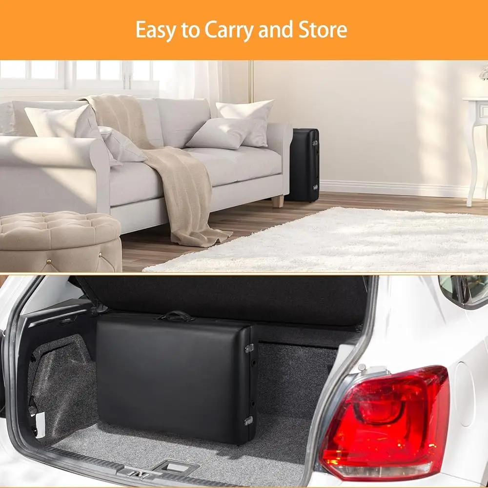 24 inch Massage Table Portable Lash Beds Spa Bed Massage Couch Foldable Spa Tables Adjustable 2 Fold with Non-Woven Bag