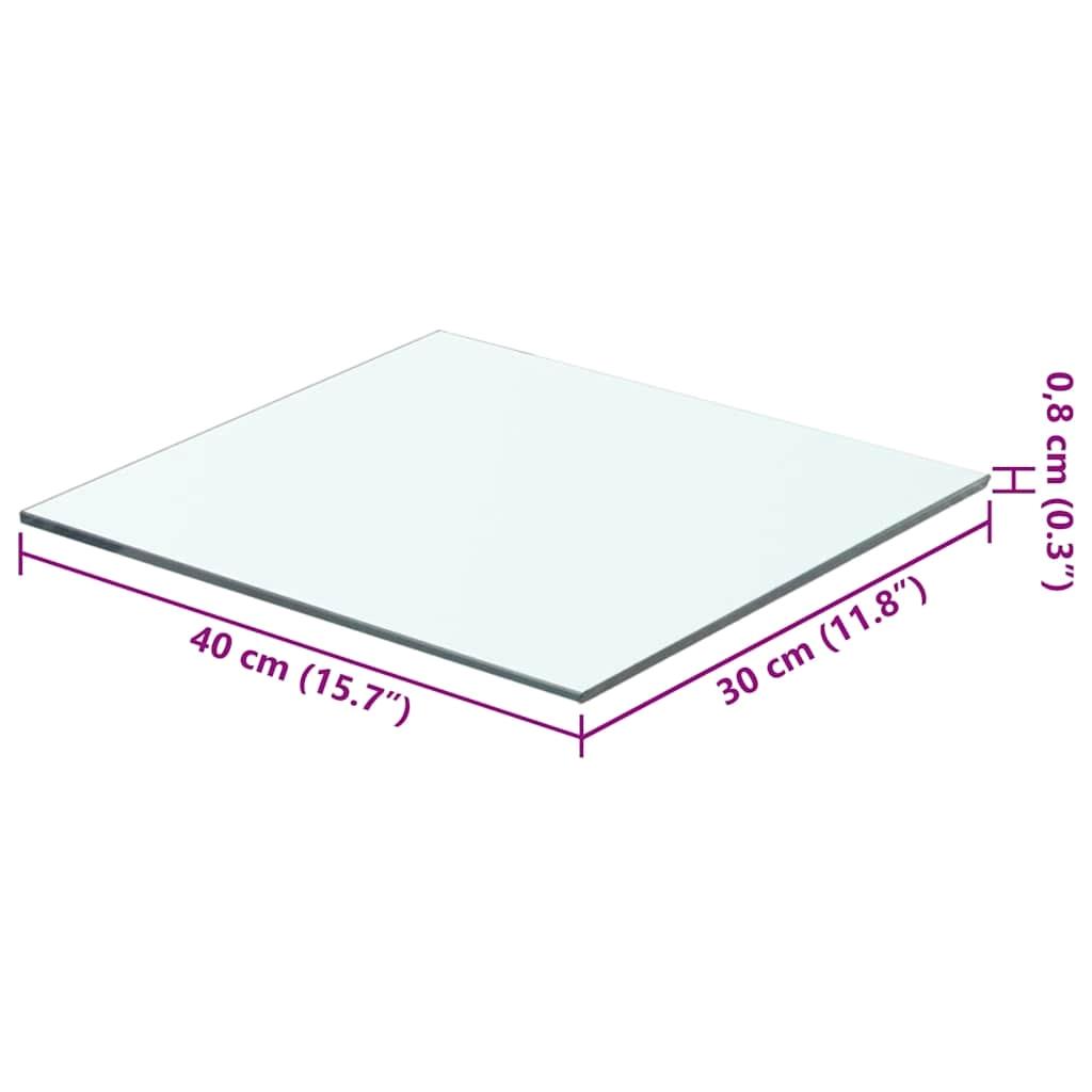 Ensemble de 2 étagères en verre transparent, rangement flottant mural 40x30 cm pour exposition de décoration intérieure