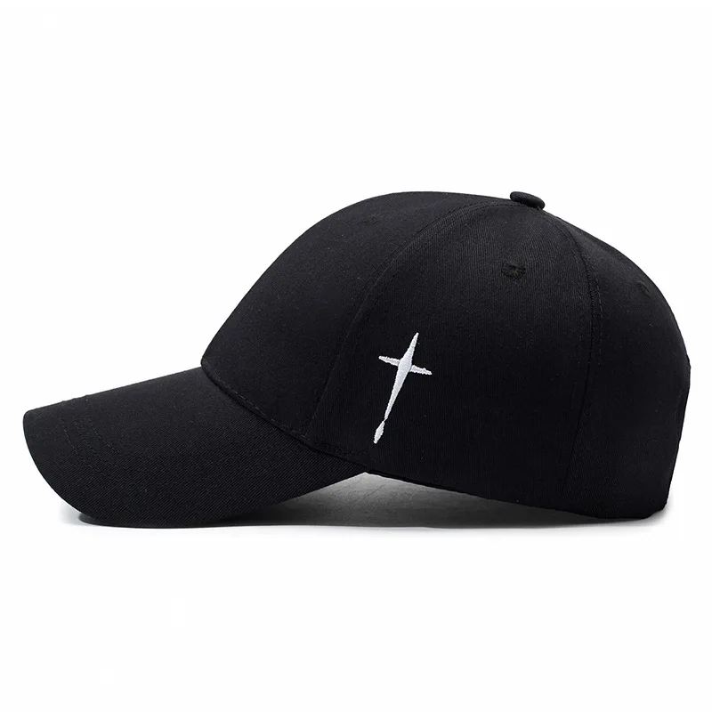 New Spring Style Sports Snapback Hat with Side - embroidered Water Drop and Cross Patterns. It's designed to make the face look
