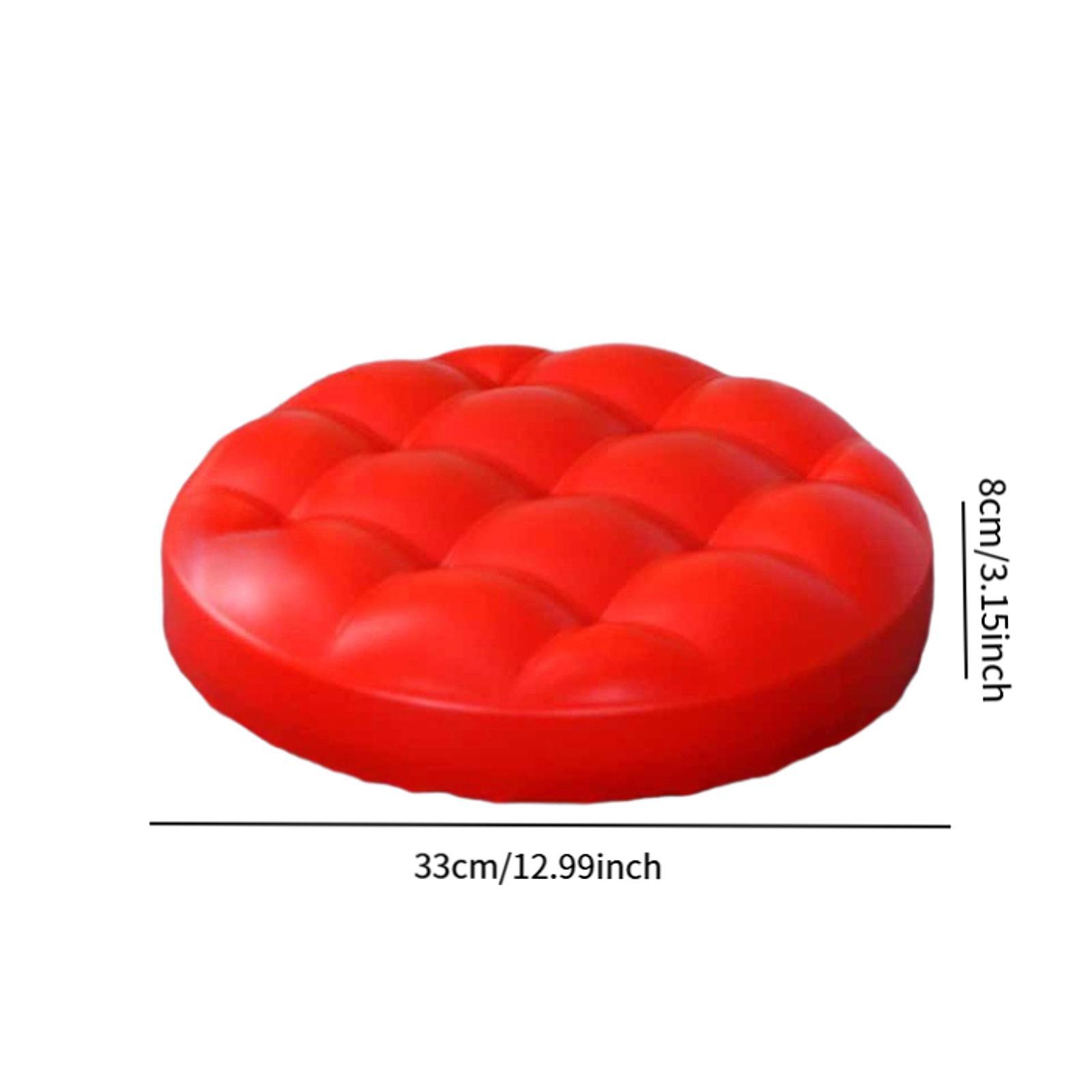 Barstool Seat Cushion PU Leather Cover Heavy Duty Round Rotate Chair Pad for Hair Salon Restaurant Dining Room Home Kitchen