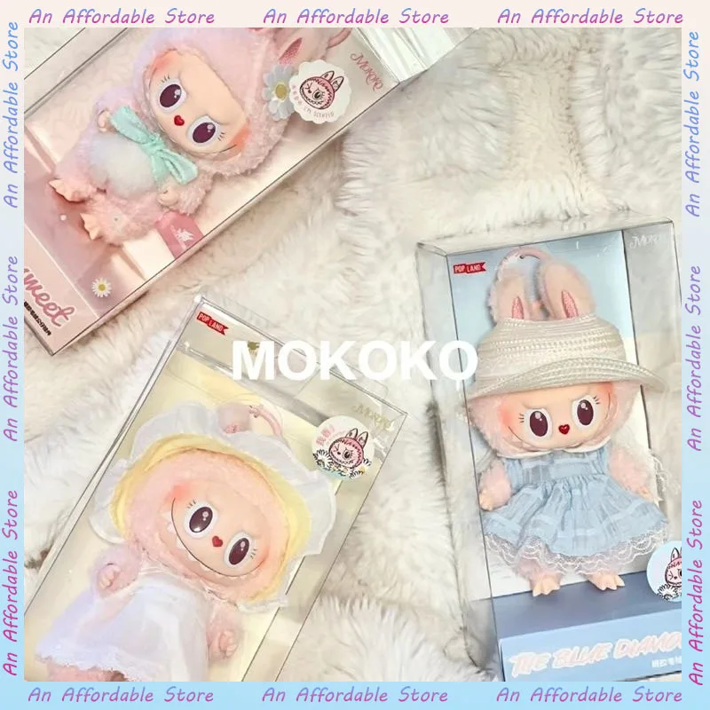 ในสต็อก Mokoko Sweetheart ตุ๊กตาจี้ Labubu Kawaii สร้างสรรค์เครื่องประดับเครื่องประดับคริสต์มาสของขวัญของเล่นเด็ก Labubu Replica