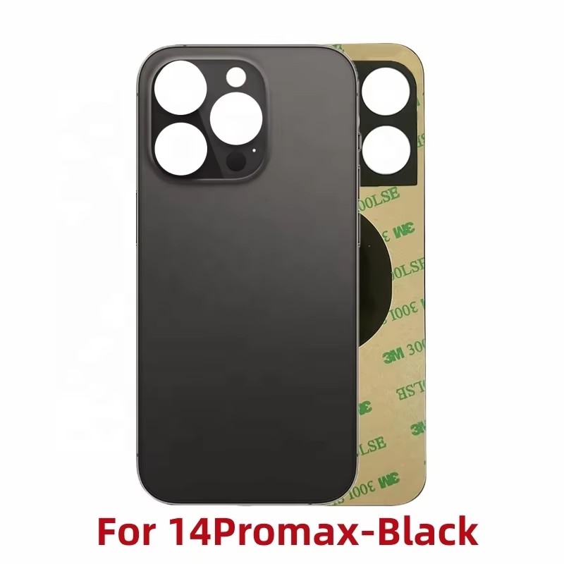 Zurück Glas + 3M kleber Für IPhone 14 Pro-14 Pro Max Zurück Abdeckung Glas Schnelle Ersatz Gehäuse Batterie Abdeckung große Loch Hinten Glas