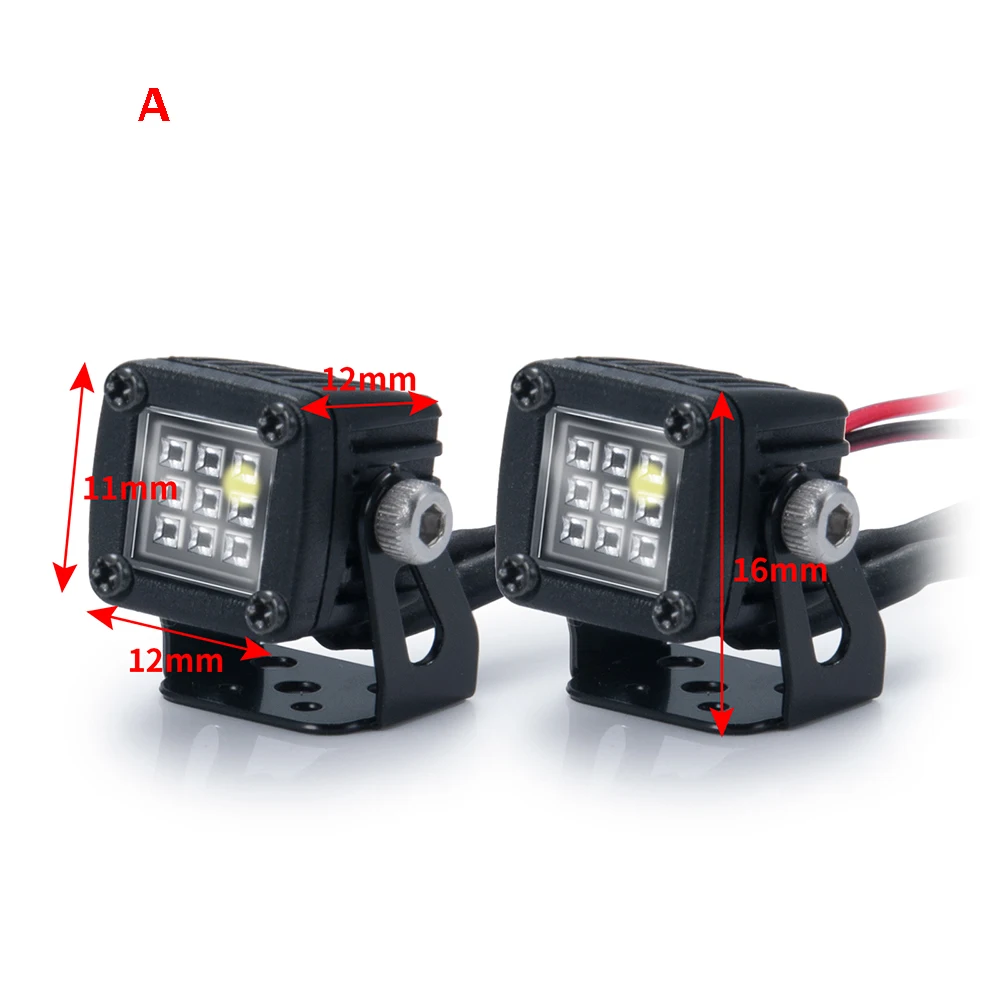 AXSPEED Hành Lý Giá Mặt Đèn LED Chiếu Điểm Cho Traxxas TRX4 TRX6 Trục SCX10 Wraith Trục SCX24 1/10 RC Xe Bánh Xích Xe Ô Tô xe Tải