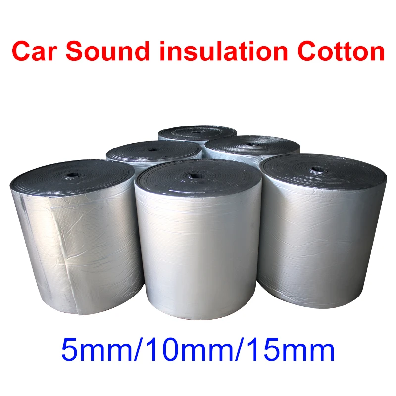 Estera amortiguadora de sonido para coche, 100/150/200/300cm x 50cm, 5/10/15mm, amortiguación de calor y ruido, estera amortiguadora insonorizada para puerta de motor de capó de coche