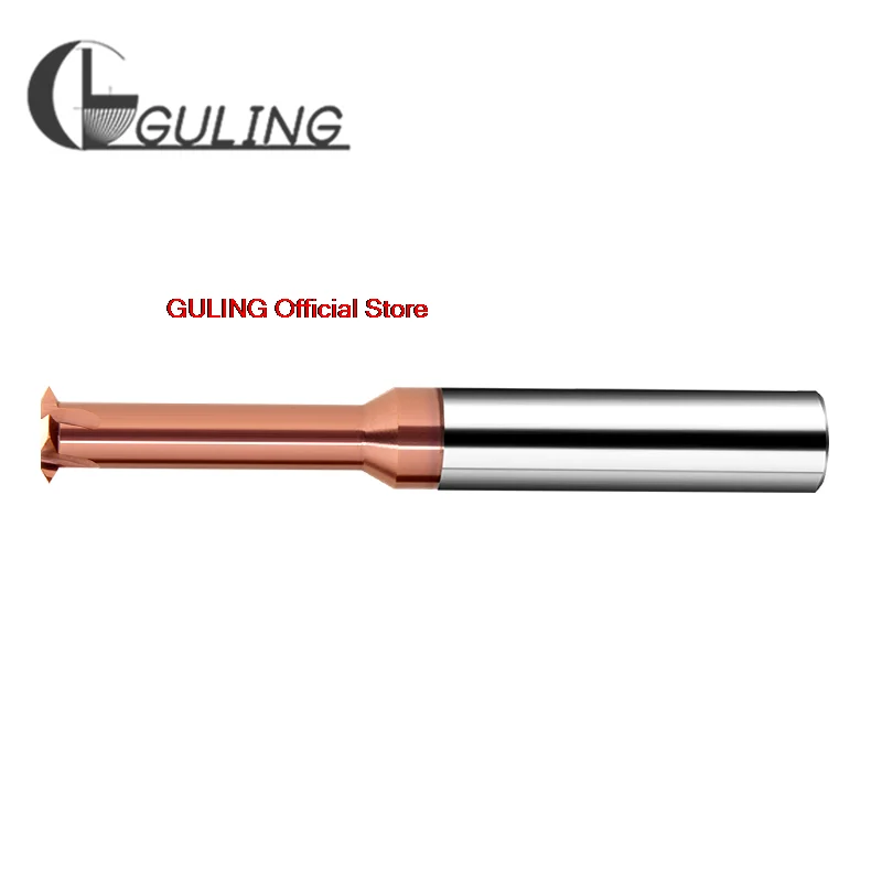 Máquina CNC GULING de carburo sólido, fresado de hilo de un solo diente M1 M1.6 M2 M3 M4 M5 M6 M8 M10 M12 M14, cortador de fresas