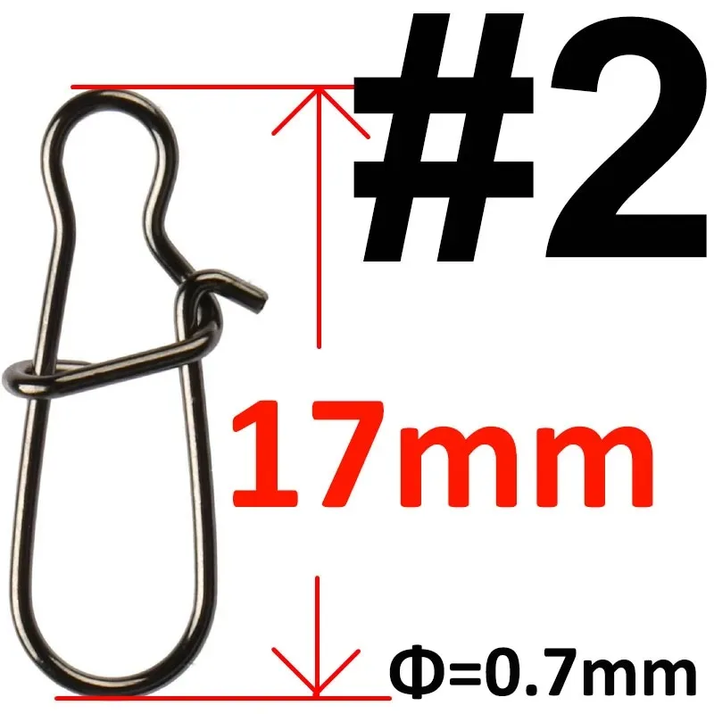50 or 100 pcs Stainless Steel Fishing Snap Hooked Snap Pin Fastlock Clip Accessories Tackle for Barrel Swivel Lure hook