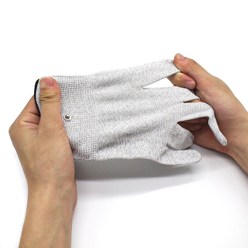 Elektroden Leitfähige Faserhandschuhe für Maschine Ems Einheit Finger Muskelstimulator Massagegerät Körpermassagegerät Zubehör