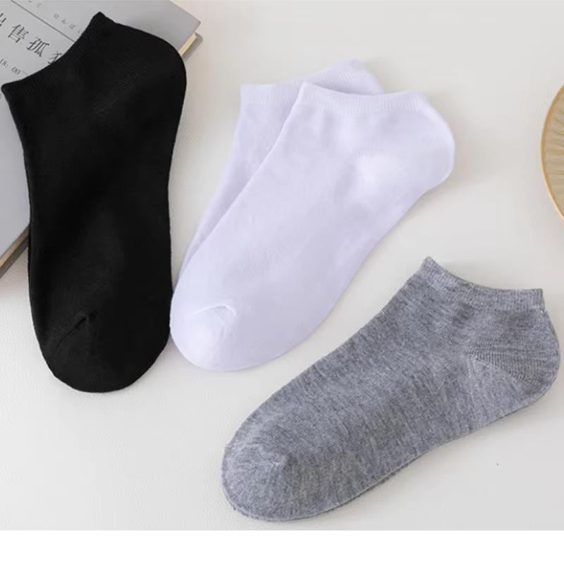 10 paia di calzini da barca da donna/uomo invisibili a taglio basso in silicone antiscivolo estivi calzini alla caviglia tinta unita casual traspiranti