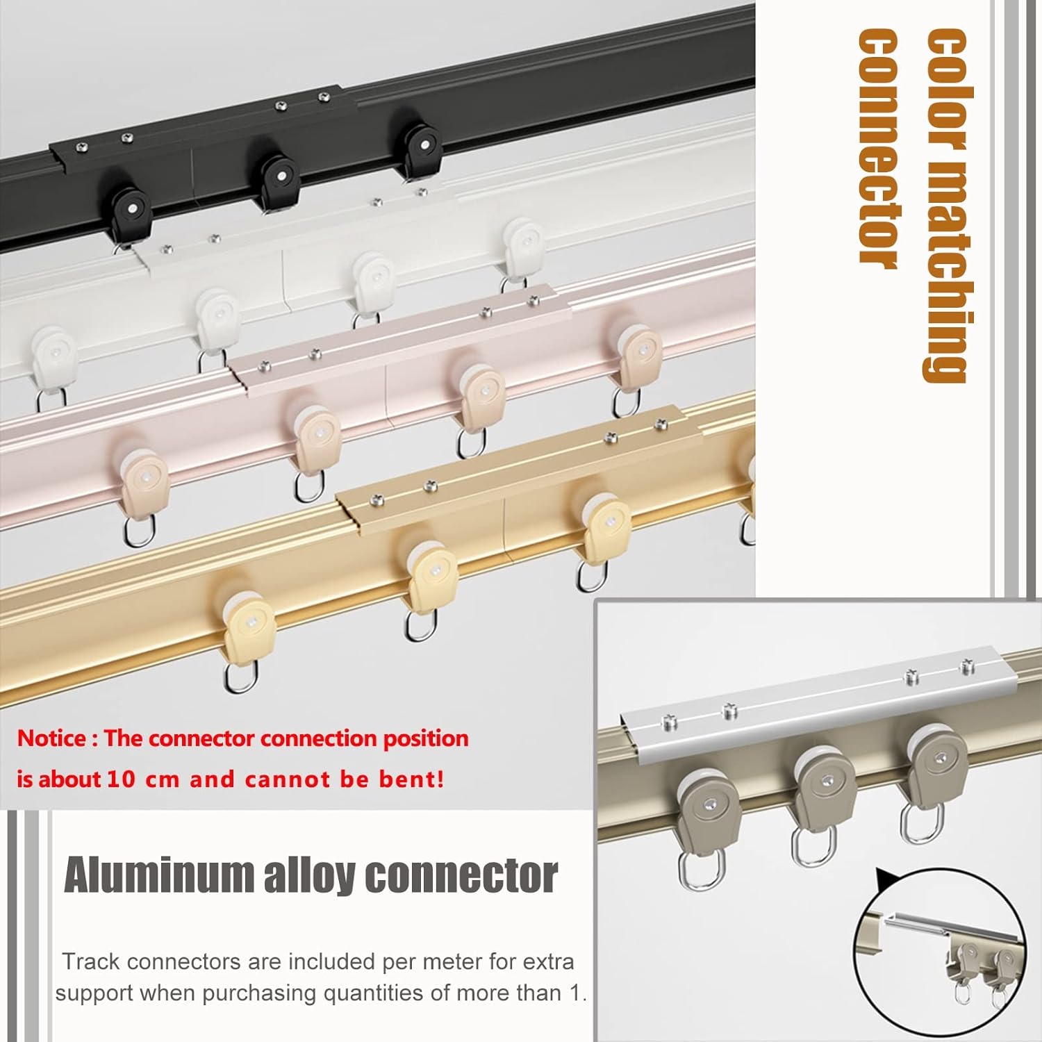 de cortina flexible para divisor de habitación, montaje en techo o pared, 300 cm, separador de espacio versátil, fácil instalaci