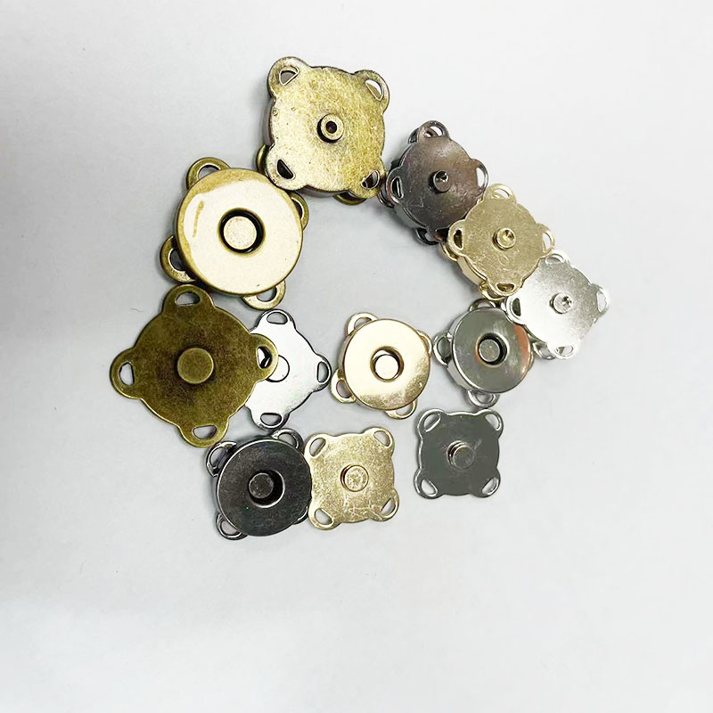5Sets 14/18Mm Magnetische Naaiknop Voor Handtas Doek Diy Tas Duwen Dicht Gesp Reizen Een