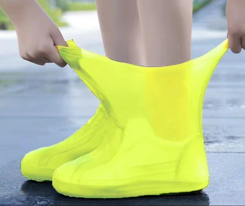1 par de cubiertas de silicona para zapatos, botas de lluvia de goma impermeables resistentes a los labios, accesorios para zapatos para días lluviosos al aire libre