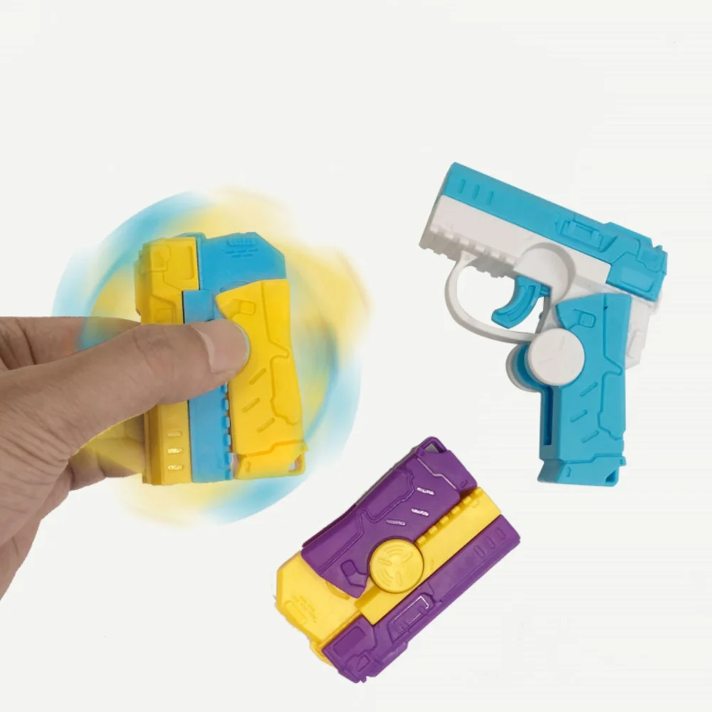 Nueva llegada Fidget Spinner Gun que transforman rebote automático Mini pistola de juguete Oficina Fidget juguetes creativos para adultos juguetes para aliviar el estrés