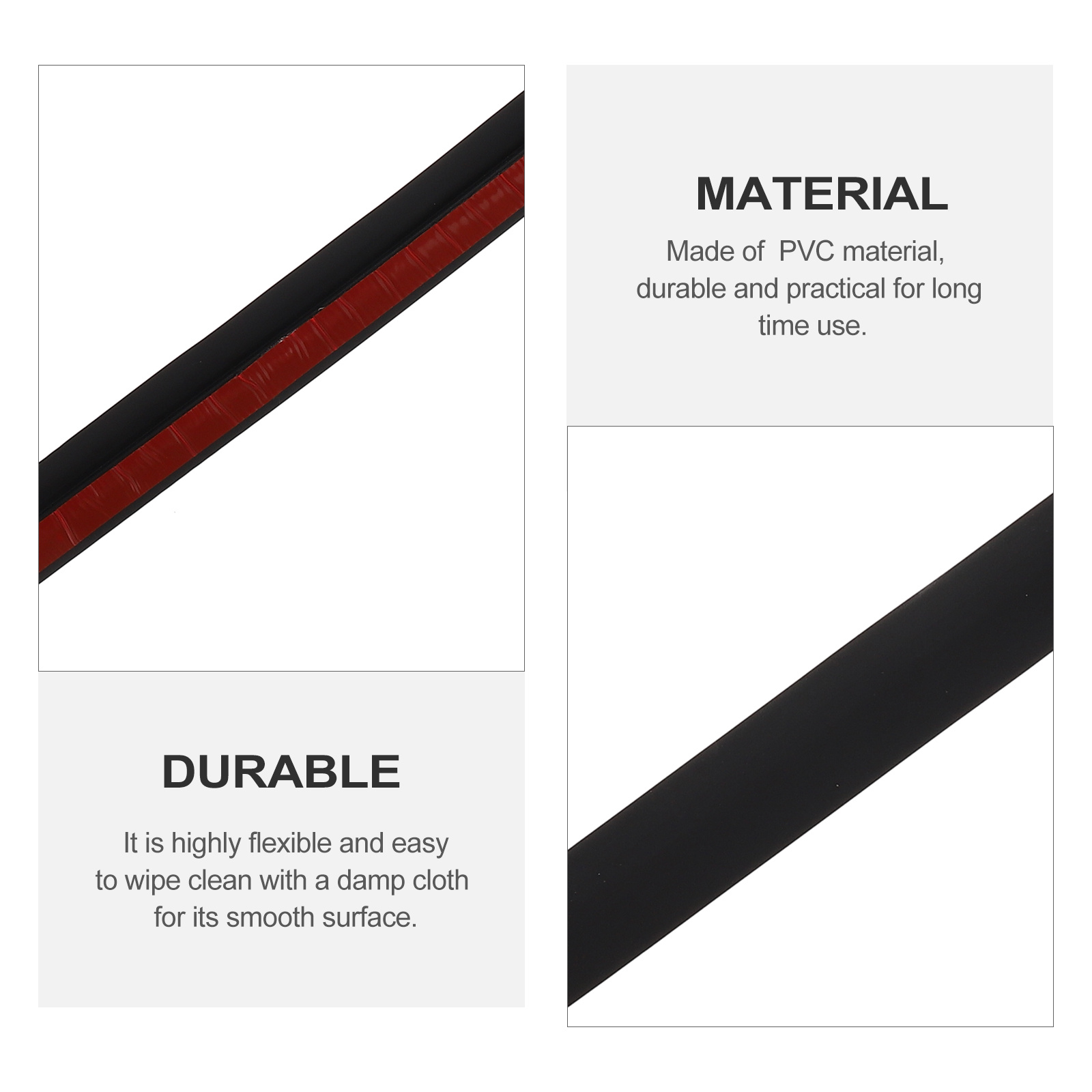 Self Adhesive PVC Floor Transition Strip Edge Protector for Home Hotel Restaurant Floor Cover Strips Gaps Connecting Strip