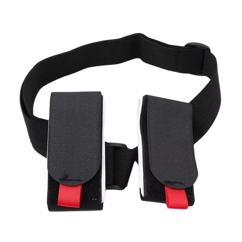 ไนลอน Skiing POLE ไหล่ Hand Carrier Lash สายรัดปรับ BUCK HOOK LOOP ปกป้องไนลอนสีดําสกีสายคล้องกระเป๋า