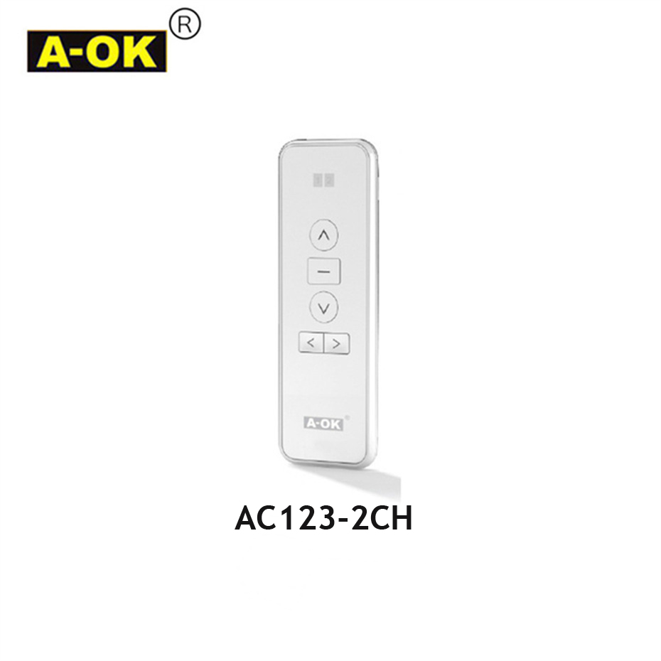 A-OK AC123 1/2/6/16-CH รีโมทคอนโทรล RF433Transmitter สําหรับ OK ไฟฟ้า Curtian มอเตอร์, ไร้สายควบคุมบ้านอัจฉริยะ