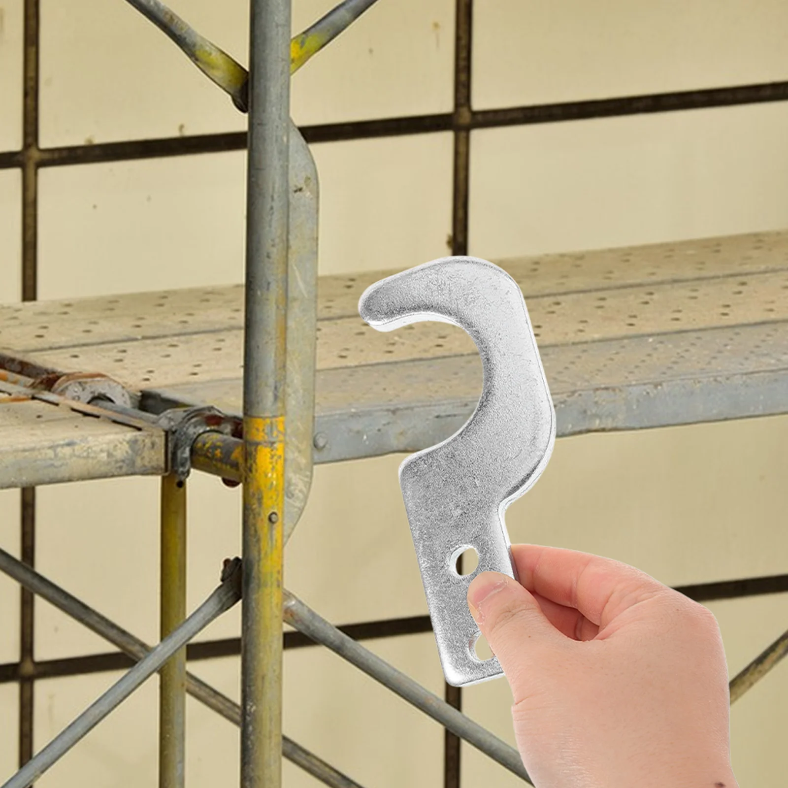2 Stück robuste Gerüst-Plankhaken mit Verriegelungsdesign, verschleißfeste Stützhalterungen für Baustellen, Gerüste