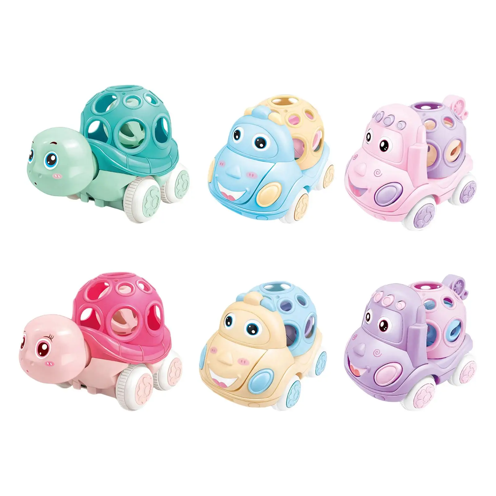 Montessori Pré-Escolar Aprendizagem Inércia Caminhão Brinquedo para Crianças, Push and Go Veículo, Presentes de Aniversário para Meninos e Meninas, 3-7 Anos