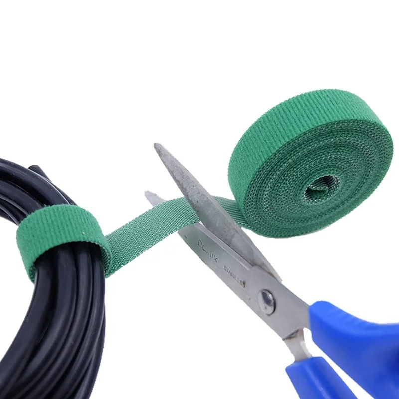 1/5M Dây Cáp Có Thể Tái Sử Dụng Keo Dán Móc Vòng Lưng Dây Nylon Dây Đeo Người Tổ Chức Tự Giữ Kẹp Quản Lý Dây dây Thắt