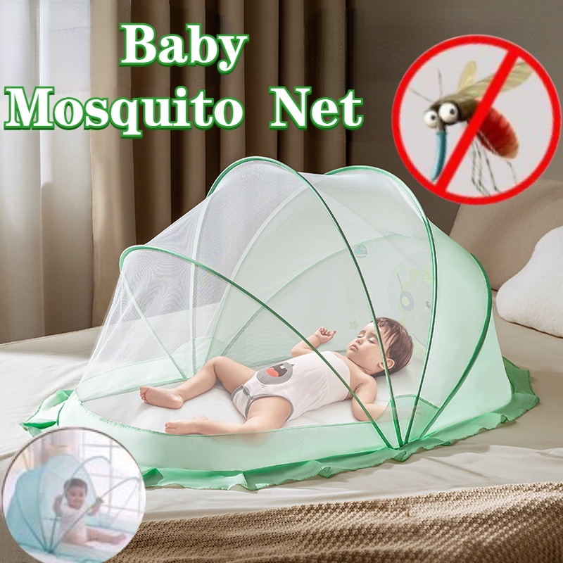 Baby Mosquito Net Cover Foldable Bed Net Portable High Density Mesh Netting Free Installation Infant Cot Crib Tent Bedding Nets