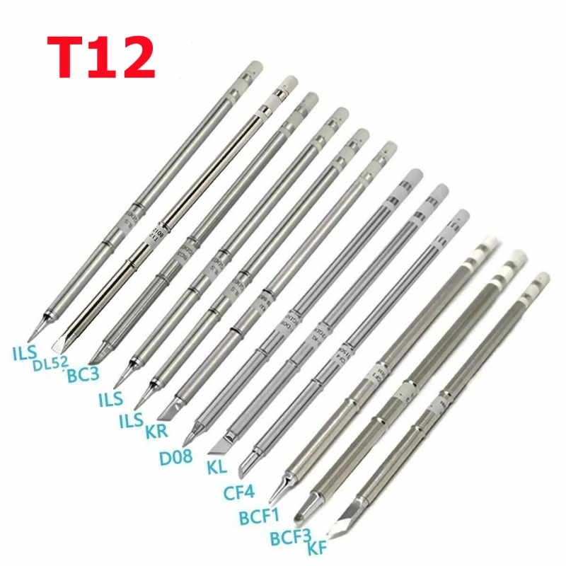 Puntas de soldador eléctrico T12, T12-K B2 BC2 ILS JL02 D24 KF BCF1 I KR para Hakko fx951, Kits de estación de soldadura DIY, envío gratis