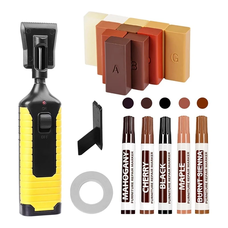 Kit de réparation de stratifié domestique pour sol en bois, ensemble de réparation de sol, Kit de réparation de panneaux, rayures de sol en bois, outil de remplissage de trous d'ongles