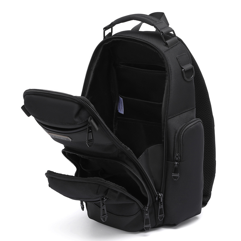 Bolsa de peito OZUKO, bolsa crossbody multifuncional elegante, bolsa crossbody de viagem leve e à prova d'água para homens