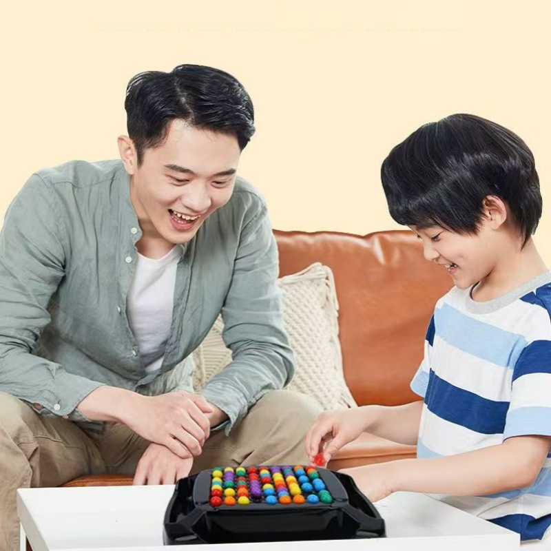 Rainbow Elimination Board Game Rainbow Ball Matching Toys Table Toys Family Interactive Rainbow Chess Children's Toy Puzzle Game