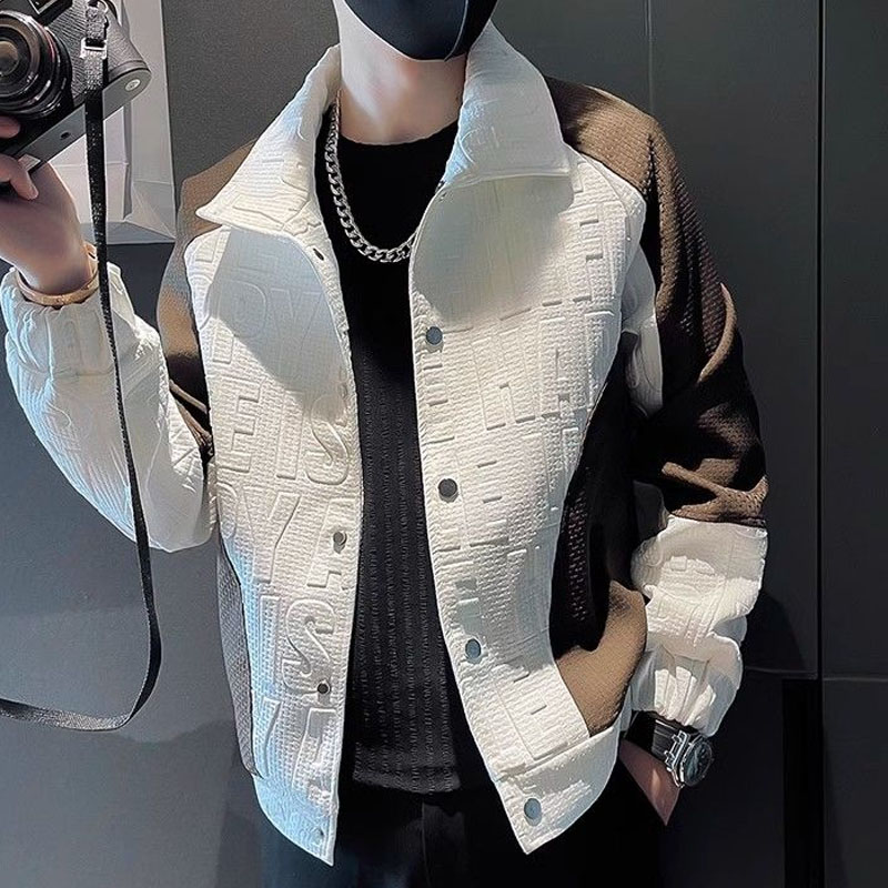 Neue Frühling Herbst Modetrends fortschritt liche schöne farbige Polo Mantel Jacke lässig und vielseitig Design Herren jacke