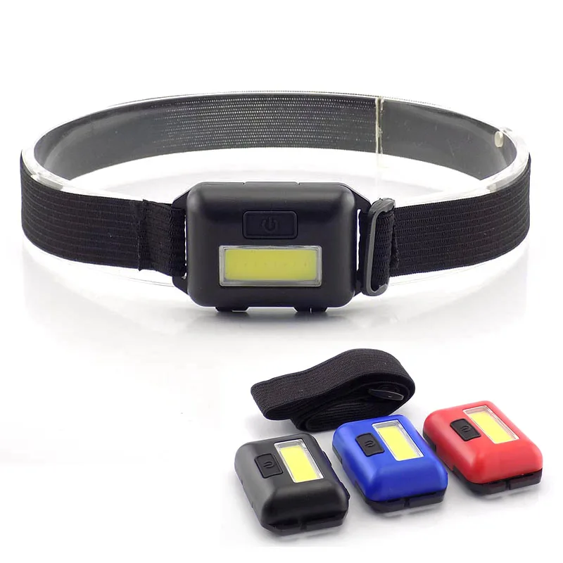 Mini small COB headlamp AAA battery head light lamp torch lampe frontale headlight lantern hoofdlamp fishing random color