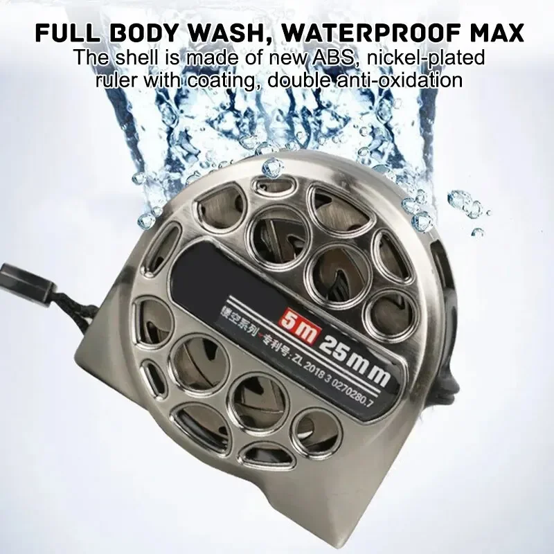 New 3/5/7.5M Metric Tape Measure Stainless Steel Anti-corrosion Retractable Ruler Woodworking Ruler Metric Tape Measuring Tools