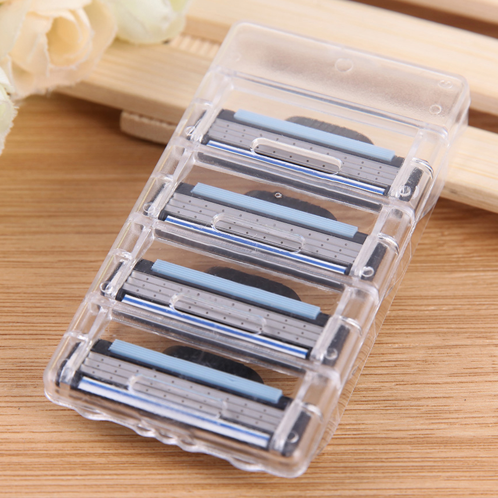 8-48Pcs Stainless Steel Blade Sharp 3 Layer Safety Razor for Gillette Mach 3 Manual Razor Blades Replacement Refills Blades