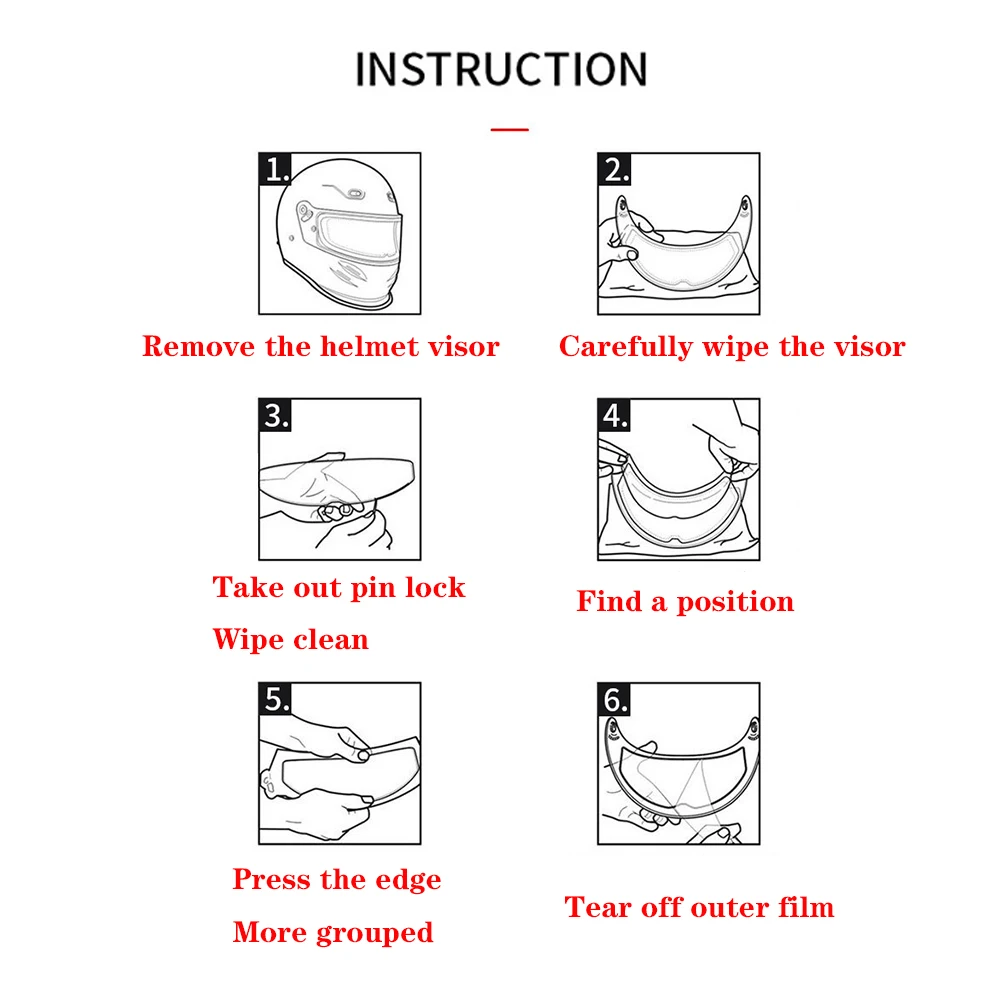 Película antivaho para visera de casco, accesorios para casco de motocicleta, lente RUROC ATLAS 3,0 4,0, accesorios