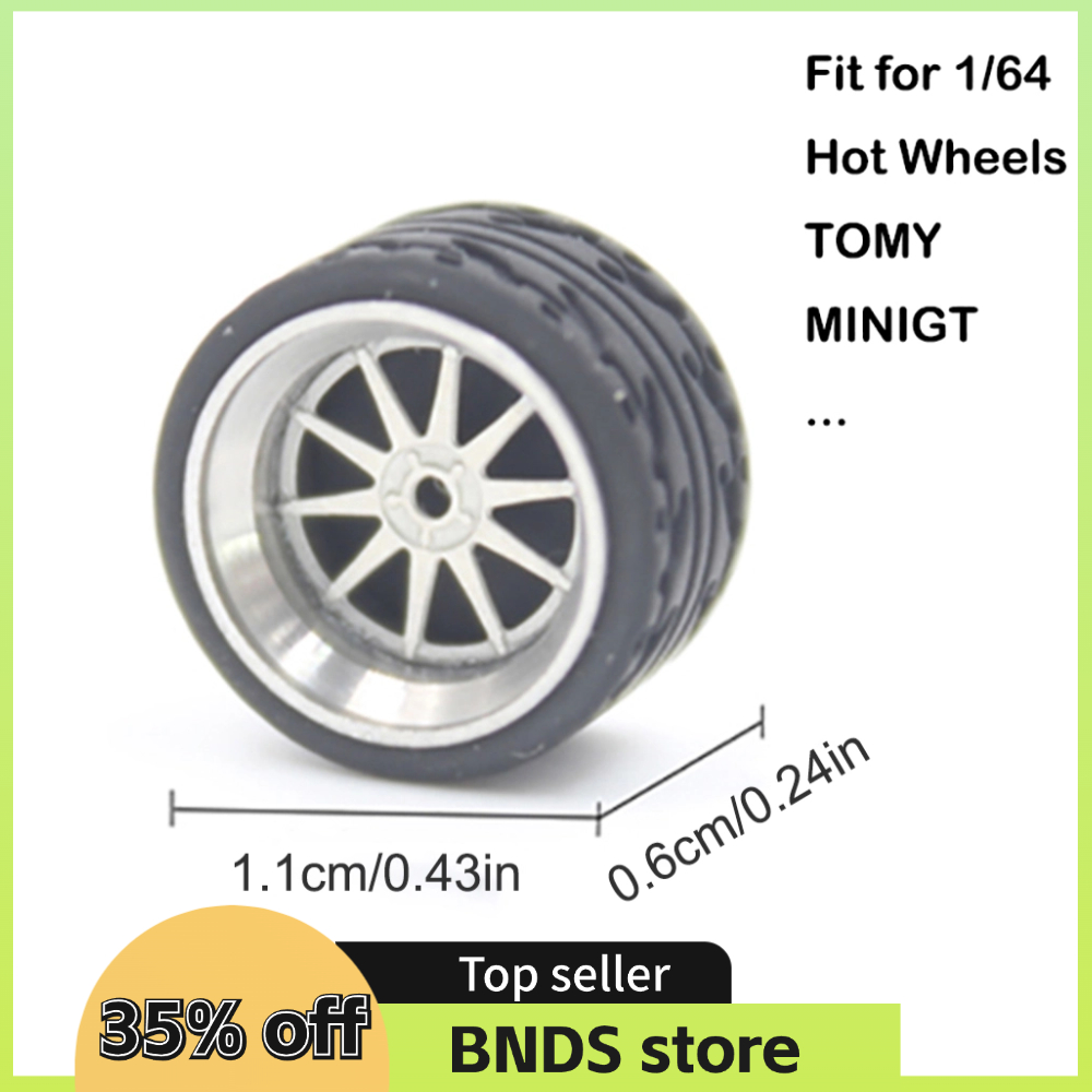 Carlomo 1/64 rodas para modelo de carro classe N conjuntos detalhados com pneus de borracha montagem jantes Tomica Hot Wheels 4 peças conjunto