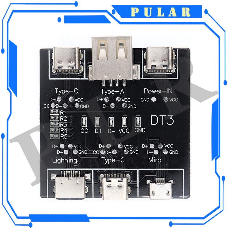 Placa de detección de Cable de datos DT3, probador de Cable USB para iOS, Android, tipo C, herramienta de placa de prueba de conmutación de cortocircuito y apagado