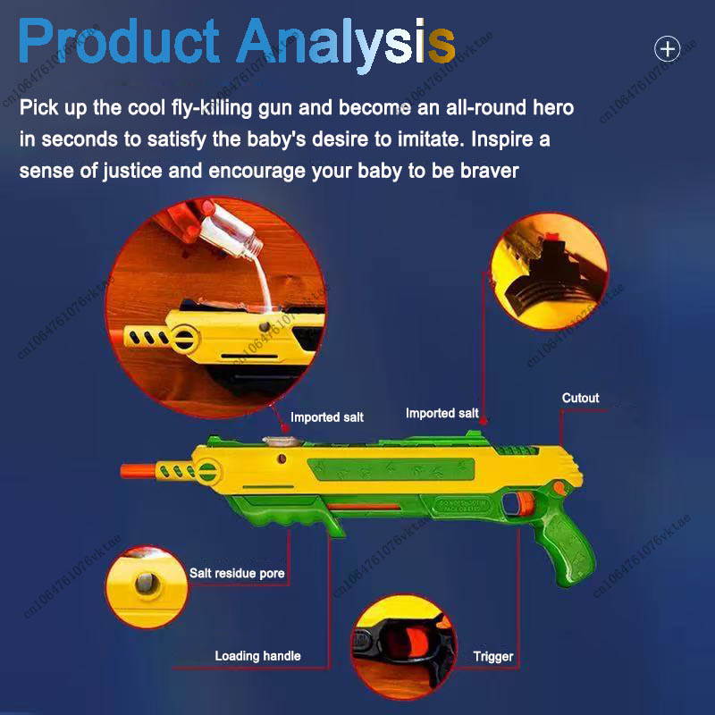 Novo modelo de arma de mosca e mosquito 3.0 presente do dia das crianças arma de sal espingarda de brinquedo adulto arma de mosquito e mosca