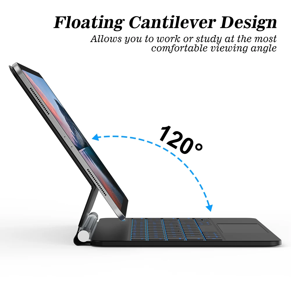 Magische Toetsenbord Voor Ipad Air 2024 Case Voor Ipad 13 Inch Air 6 11 Inch Voor Ipad Pro 11 12.9 Ipad Air 5 Air 4 10.9 Met Lcd-Scherm