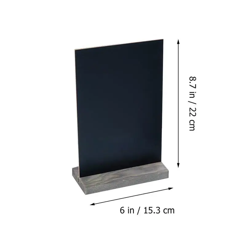2PCS Mini Wooden Chalkboard Double Sided Message Board Small Memo Board Wedding Chalk Sign Menu Label For Coffee Table Home
